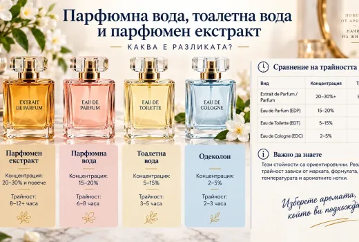 Каква е разликата между EDP EDT и парфюмен екстракт?